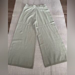 [XL]Sincerely Jule Wide-Leg Knit Pants in Light Green